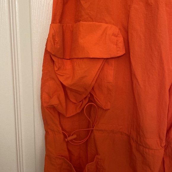 Orange cargo windbreaker pants - Picture 4 of 7